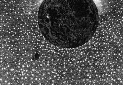 An illustration from Jules Verne's novel Around the Moon drawn by Émile-Antoine Bayard and Alphonse de Neuville.